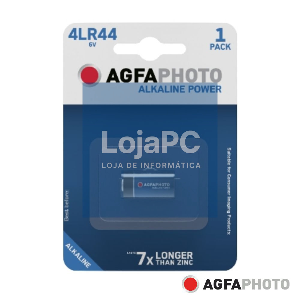 Pilha Alcalina 4LR44 6V 1x Blister POWER AGFAPHOTO