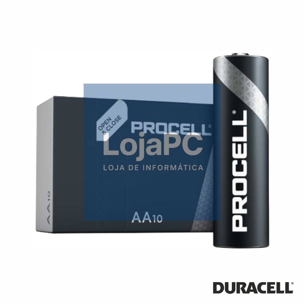 Pilha Alcalina Procell LR6/AA 1.5V 10X Industrial DURACELL
