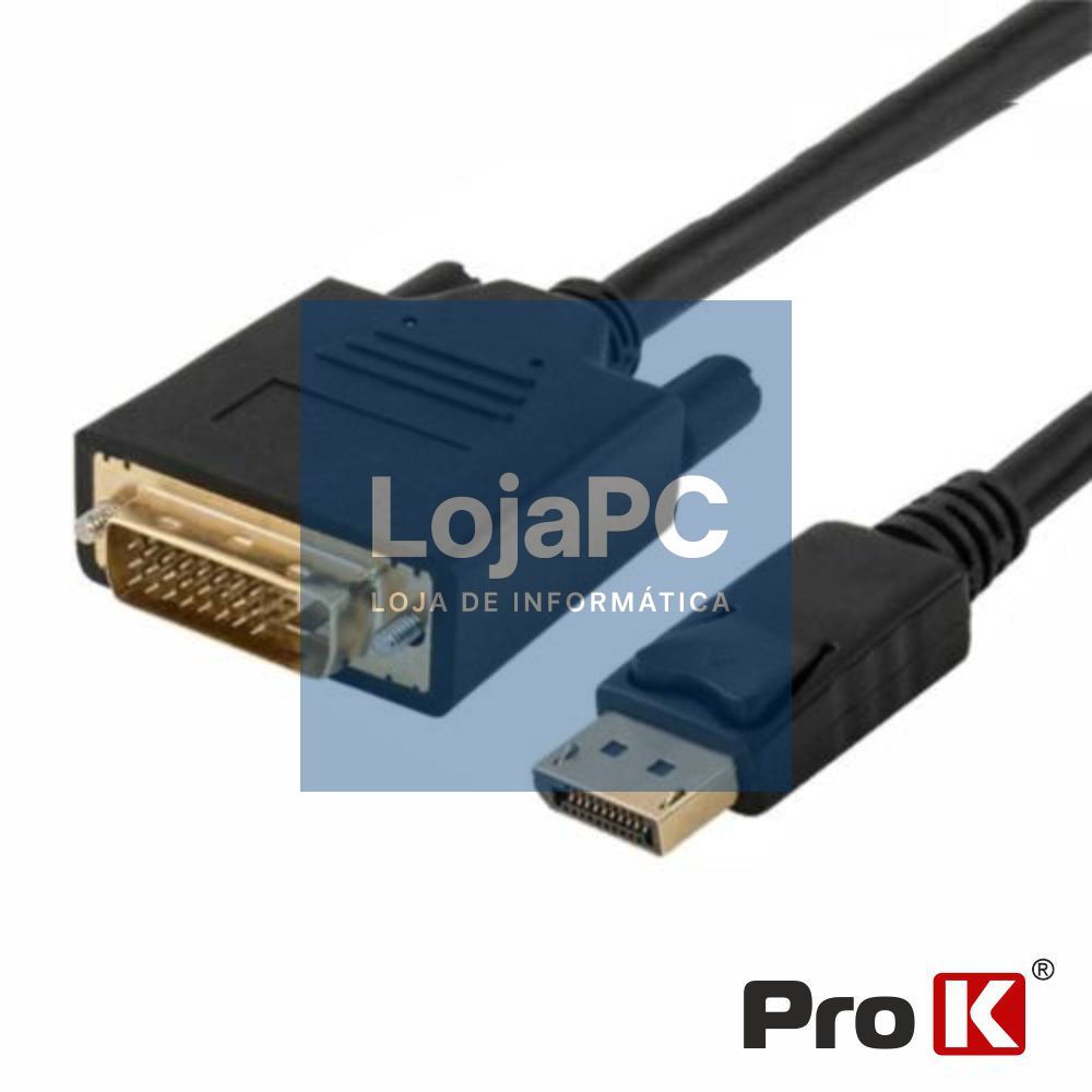 Cabo Displayport Macho / DVI-D Macho 1.8m PROK