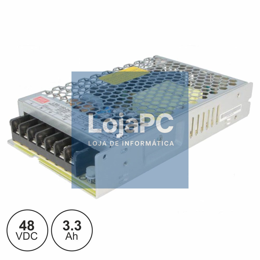 FONTE DE ALIMENTAÇÃO INDUSTRIAL 48V 158W 3.3A MW