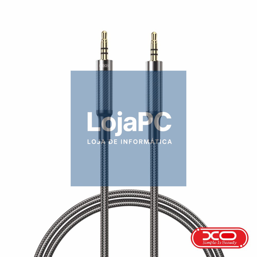 Cabo Jack 3.5mm Macho / Jack 3.5mm Macho 1m Preto XO