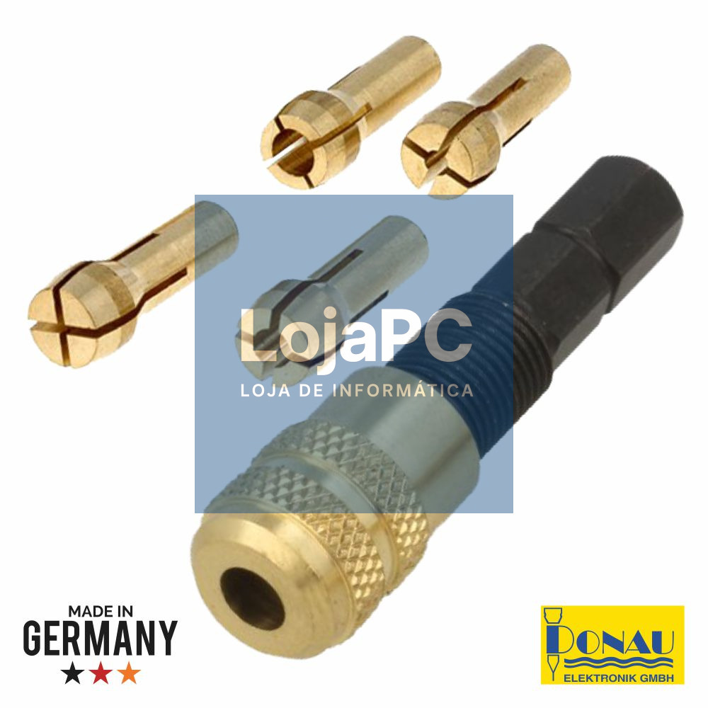 CHAVE HEXAGONAL 6.35MM 1/4" 0.3-3.2MM E 4 PINÇAS DONAU