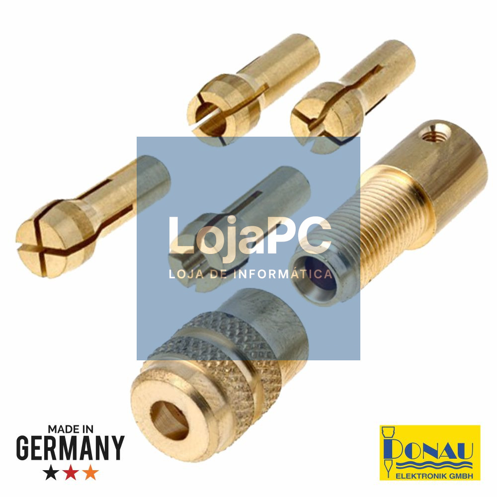 CONJUNTO DE CABEÇA P/ BROCAS 0.3-3.2MM E 4 PINÇAS DONAU