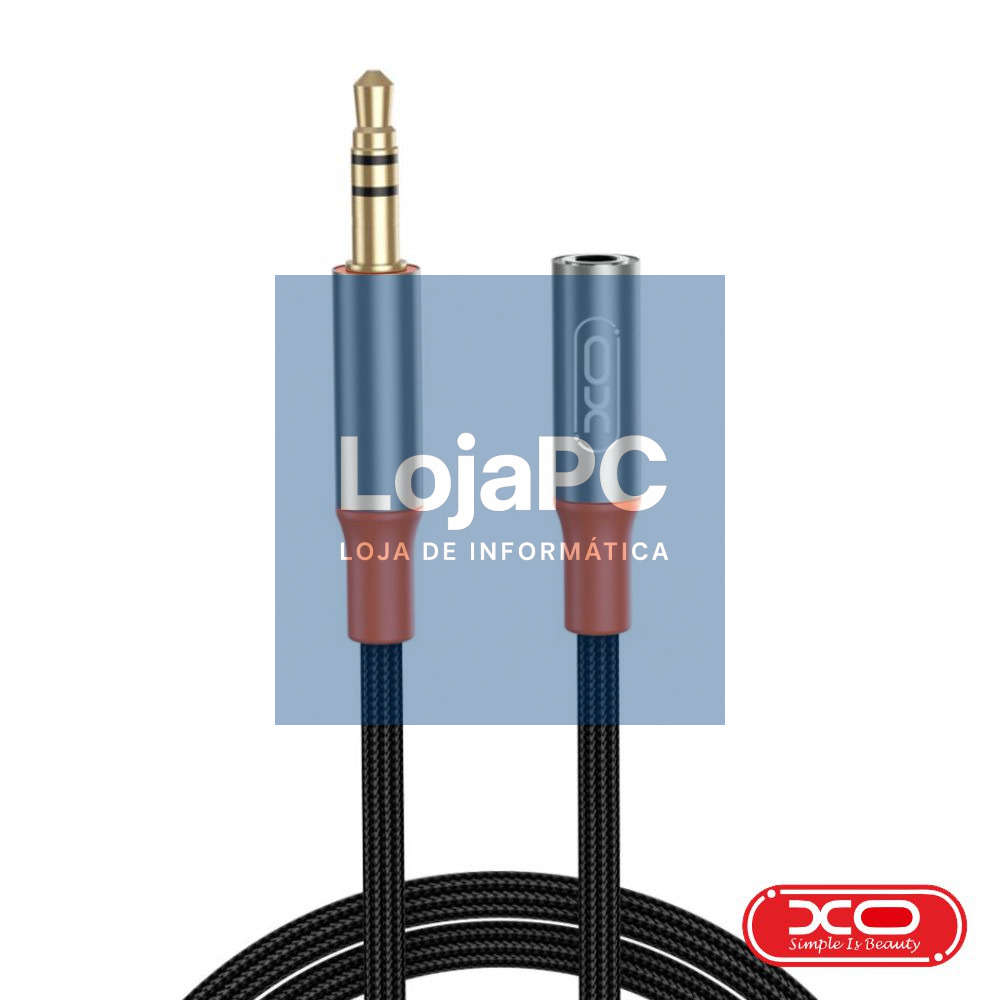 Cabo Jack 3.5mm Macho / Jack 3.5mm Fêmea 1m St XO