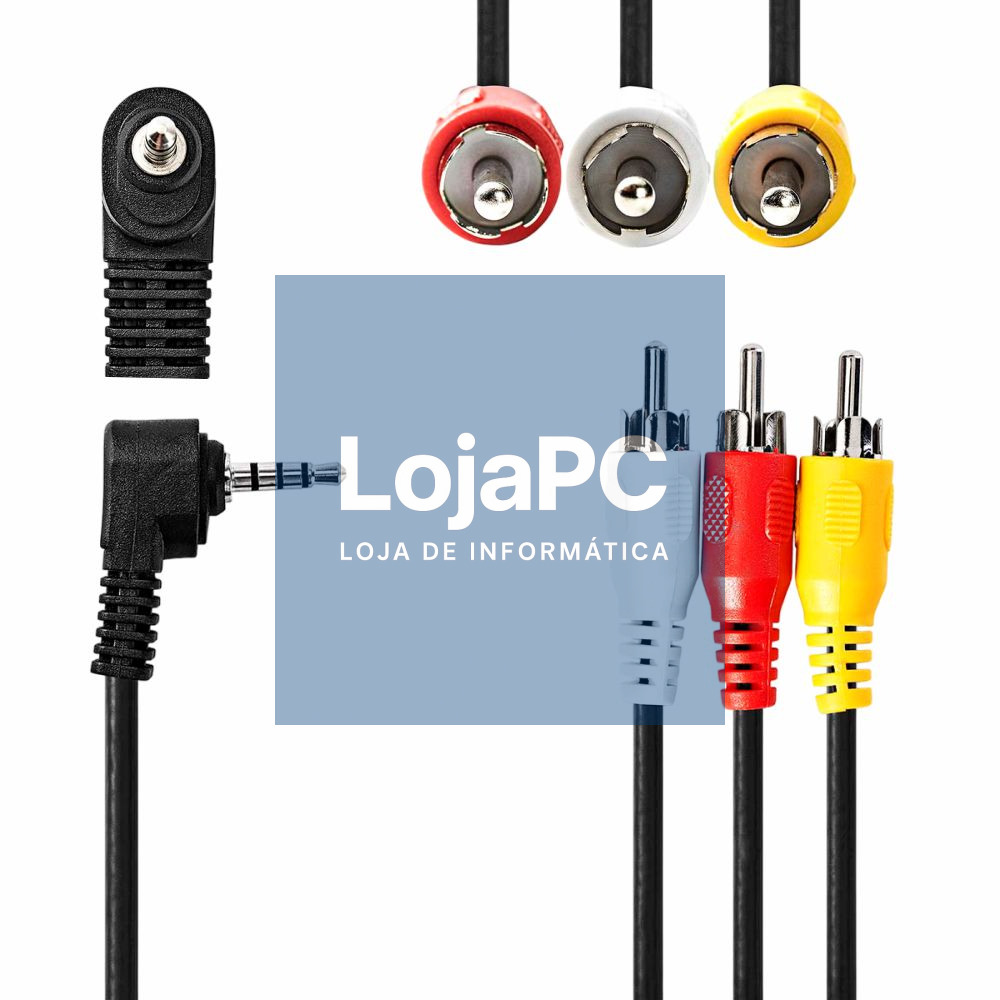 Cabo Jack 3.5mm Macho/ 3x RCA Macho 1m Preto NEDIS