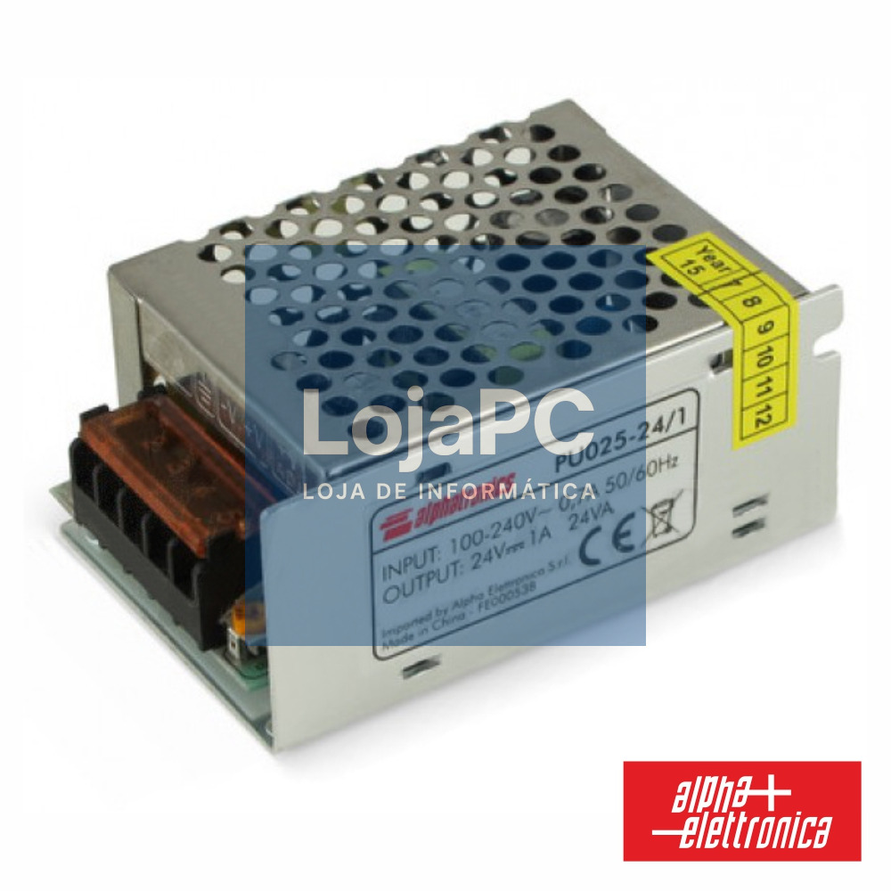 FONTE DE ALIMENTAÇÃO INDUSTRIAL 24V 25W 1.1A ALPHA