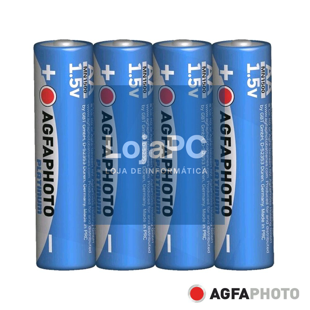 Pilha Alcalina LR6/AA 1.5V 4x POWER AGFAPHOTO