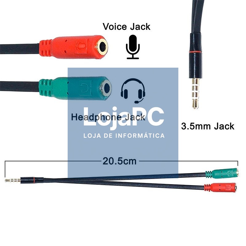 Double Input Adapter to 3.5mm Auxiliary Jack COOL Universal — imagem 4