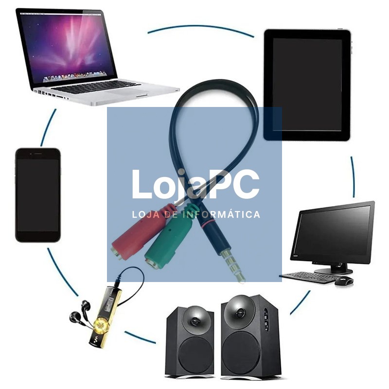 Double Input Adapter to 3.5mm Auxiliary Jack COOL Universal — imagem 3