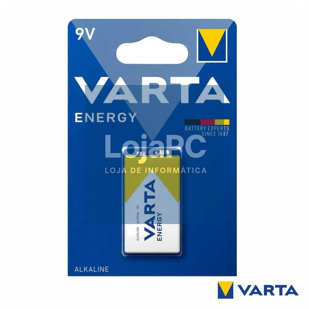 Pilha Alcalina 9V/6LR61 VARTA