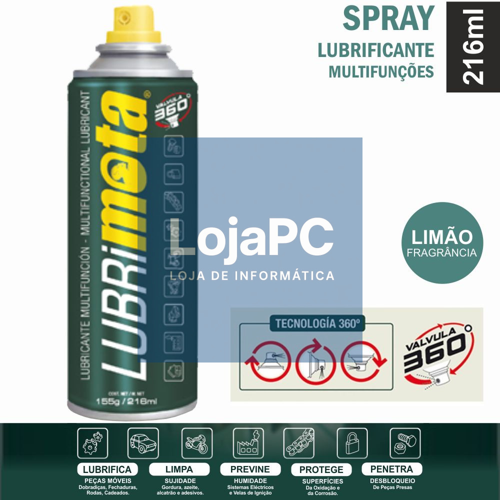 SPRAY LUBRIFICANTE MULTIFUNÇÕES 216ML