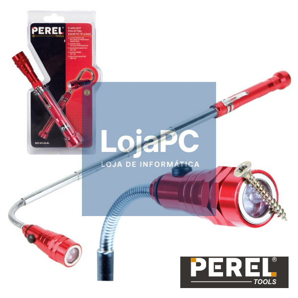 HASTE FLEXÍVEL ILUMINADA C/ PONTA MAGNÉTICA 555MM PEREL
