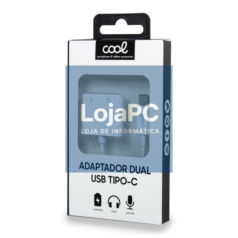 Dual USB TYPE-C Adapter (Headphones + Charging) Digital COOL — imagem 3