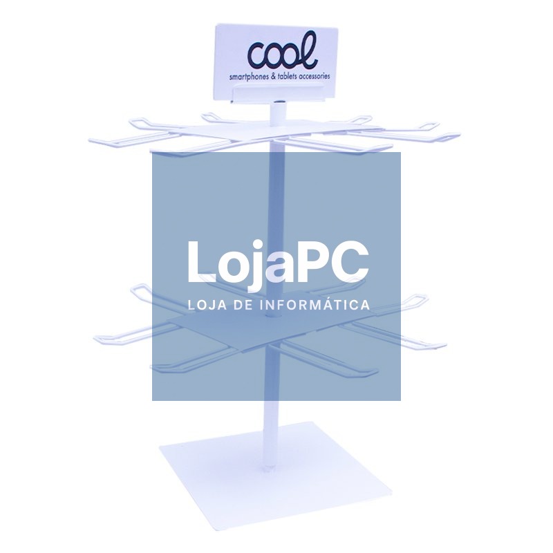 Exhibitor COOL Accessories Metal Rotating Desktop (White) — imagem 3