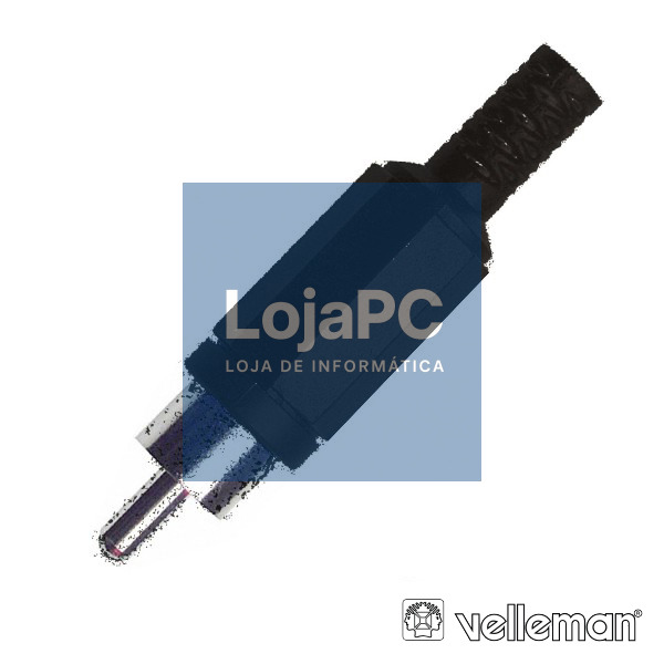 FICHA RCA MACHO PRETA PVC C/ PROTEÇÃO DE CABO
