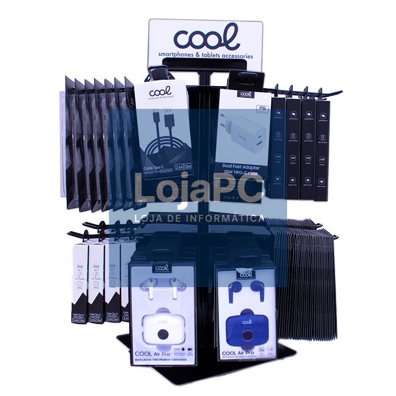 Exhibitor COOL Accessories Metal Swivel Desktop (Black) — imagem 3