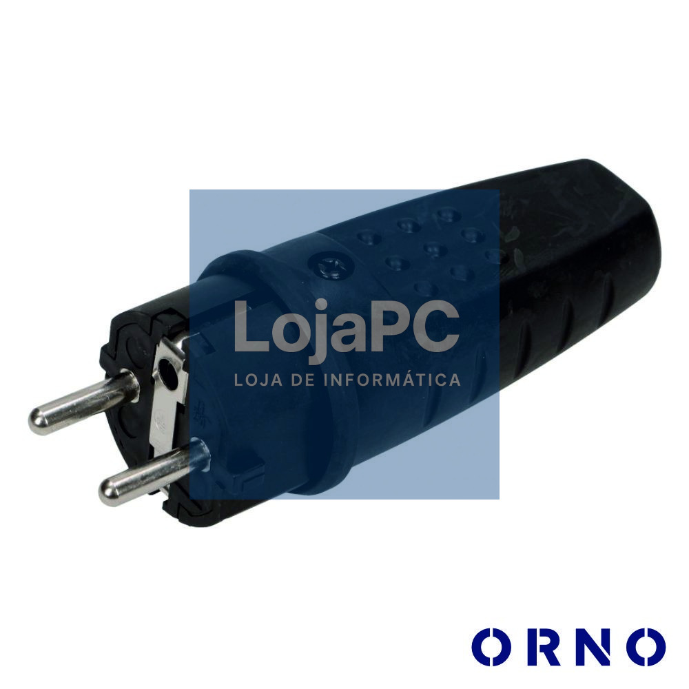Ficha Schuko Macho 16A Preta ORNO