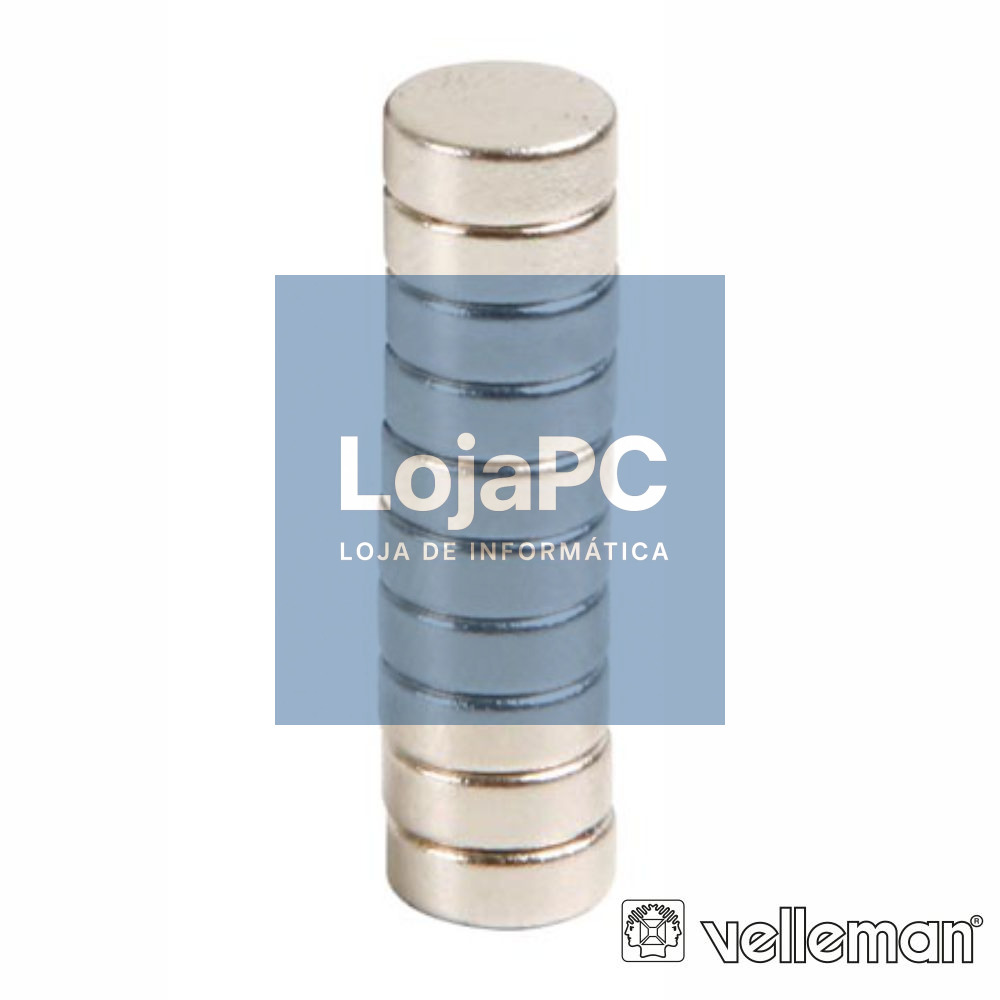 Conjunto 10 Ímanes Redondos Ø8mm VELLEMAN