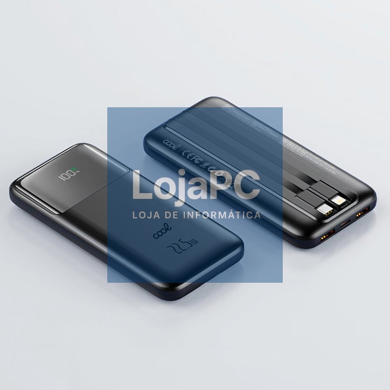 External Battery Power Bank 22.5W Fast Charging 10.000 mAh COOL Pocket (Type-C / Lightning) Black — imagem 4