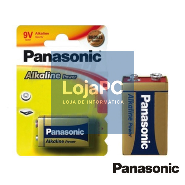 PILHA ALCALINA 9V/6LR61 BLISTER PANASONIC