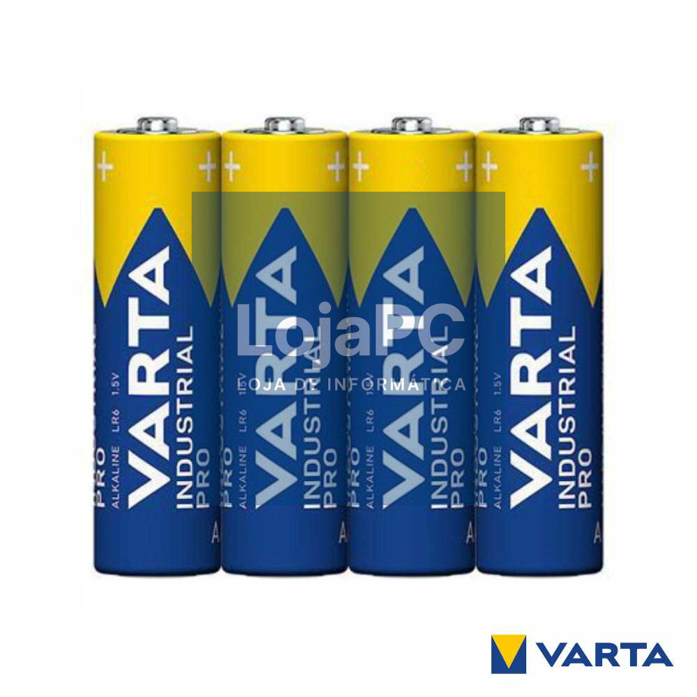 Pilha Alcalina LR6/AA 1.5V 4x Industrial VARTA