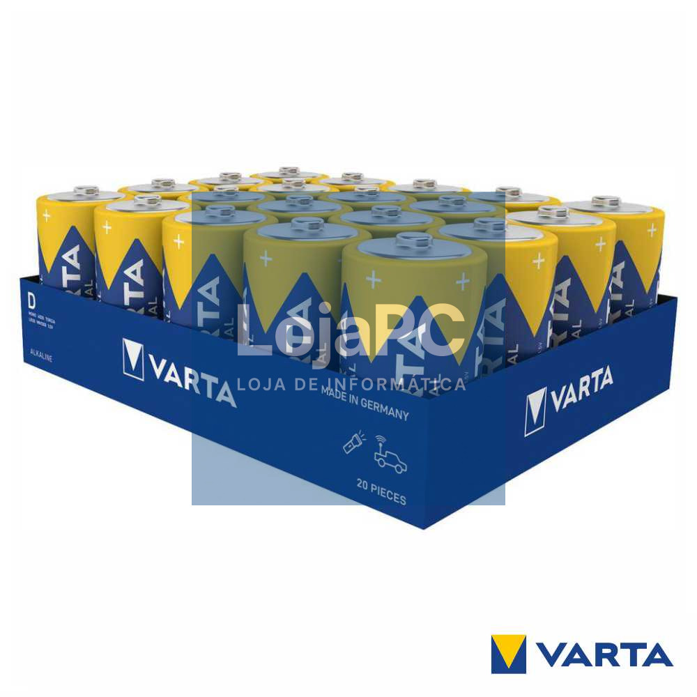 Pilha Alcalina LR20/D 1.5v 20x Industrial Pro VARTA