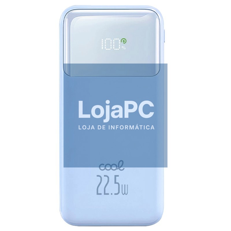 External Battery Power Bank 22.5W Fast Charging 10.000 mAh COOL Pocket (Type-C / Lightning) Sky Blue — imagem 3