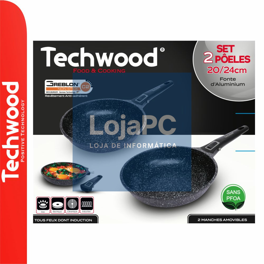 Conjunto 2 Frigideiras Antiaderentes Ø20/Ø24cm TECHWOOD