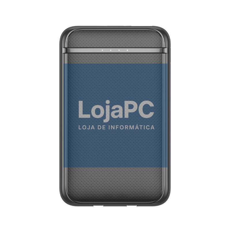 External Battery Power Bank 5000 mAh COOL (2 Cables: TYPE C / Lightning) Black — imagem 4