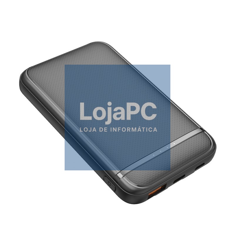 External Battery Power Bank 5000 mAh COOL (2 Cables: TYPE C / Lightning) Black — imagem 3