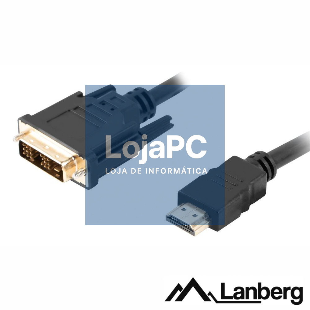 Cabo HDMI Macho / DVI-D Single Link Macho 3m LANBERG