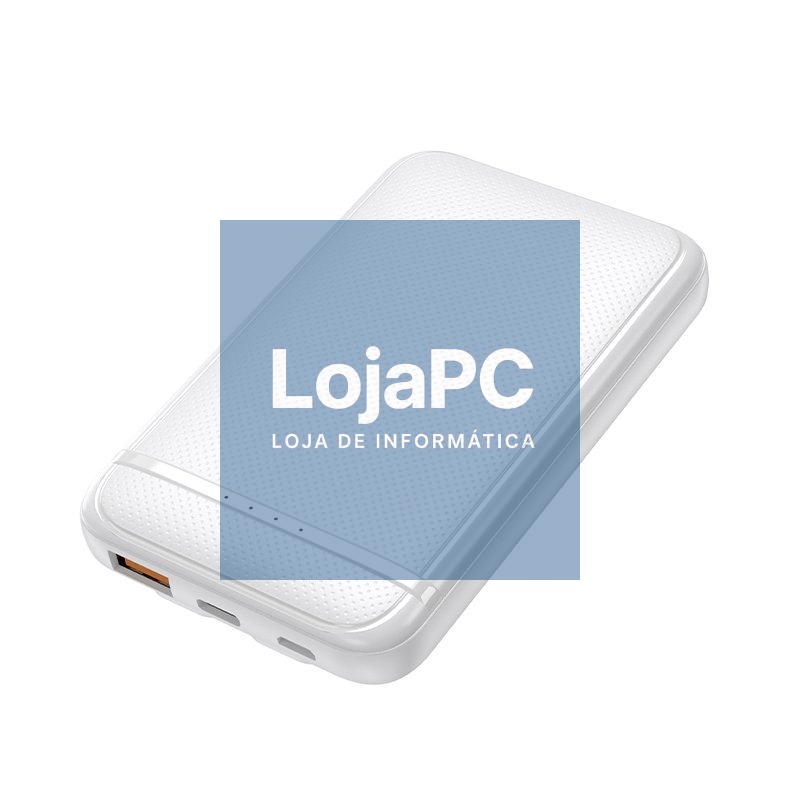 External Battery Power Bank 5000 mAh COOL (2 Cables: TYPE C / Lightning) White — imagem 4