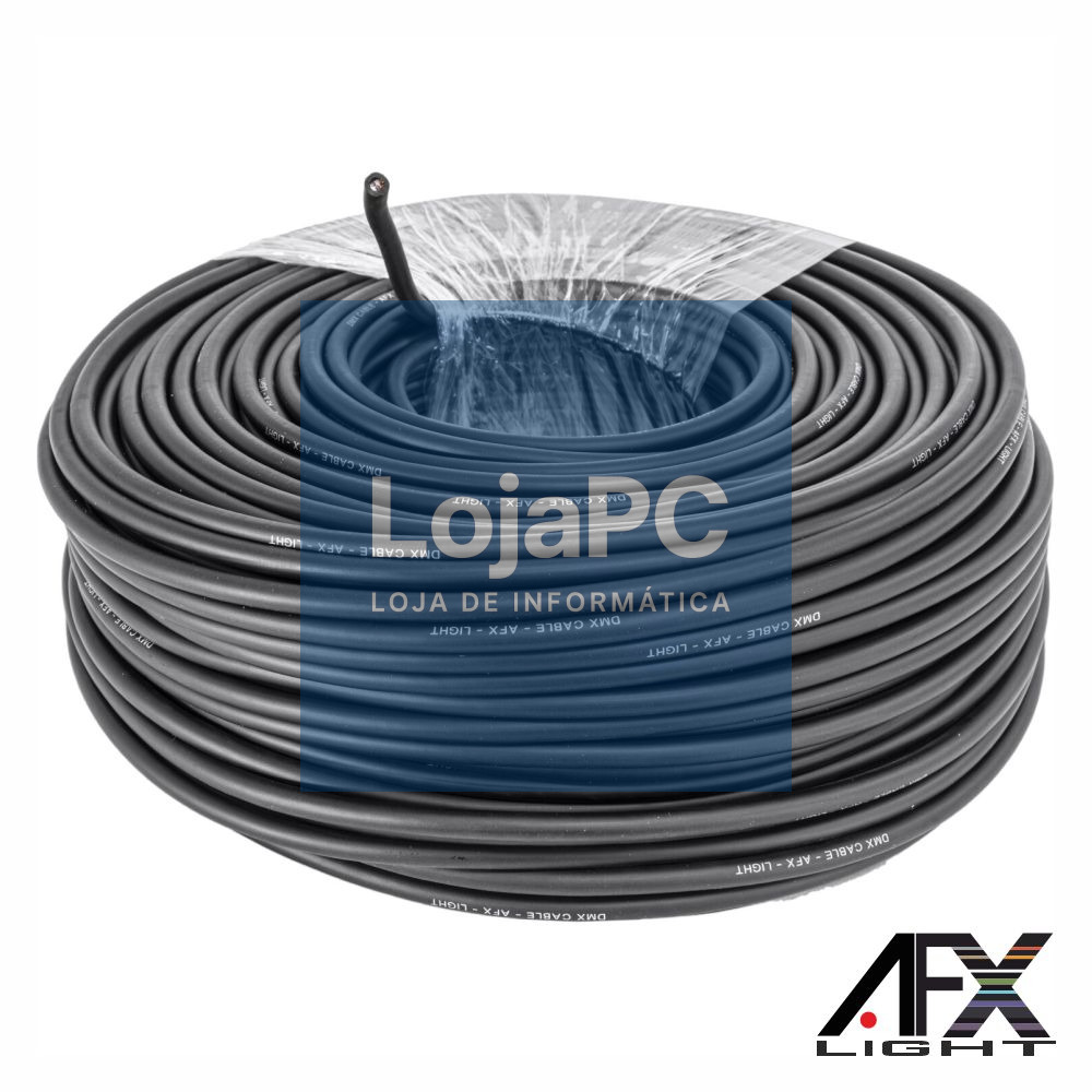 Cabo DMX Duplo Isolamento 100m AFXLIGHT