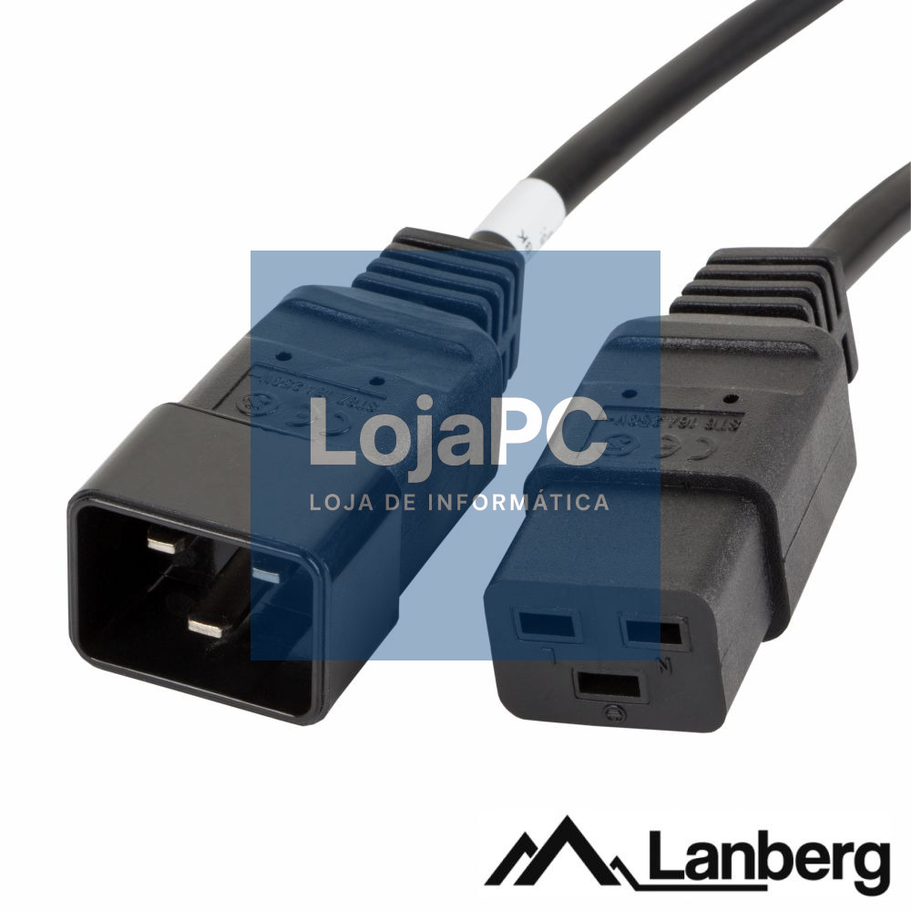 Cabo Alimentação IEC C20 Macho / C19 Fêmea 1.8m LANBERG