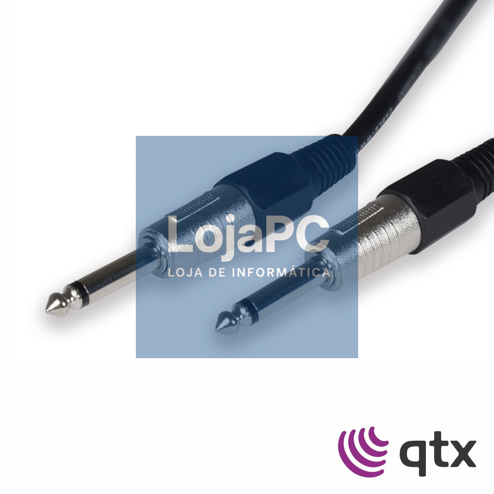 Cabo Guitarra Jack 6.3mm Mono Macho/Macho 3m QTX