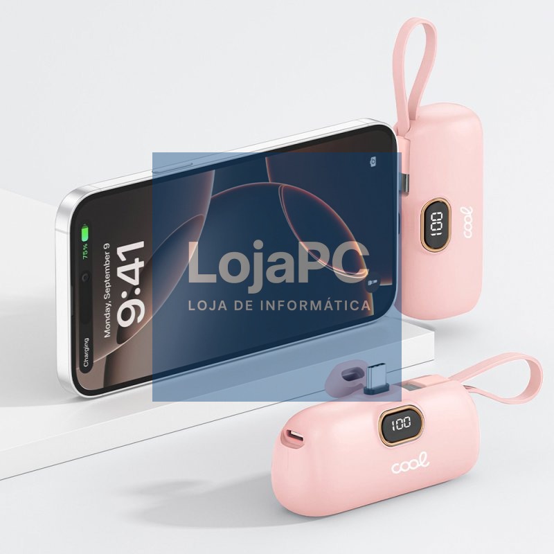 External Battery Power Bank 5000 mAh COOL Capsule Pink — imagem 2