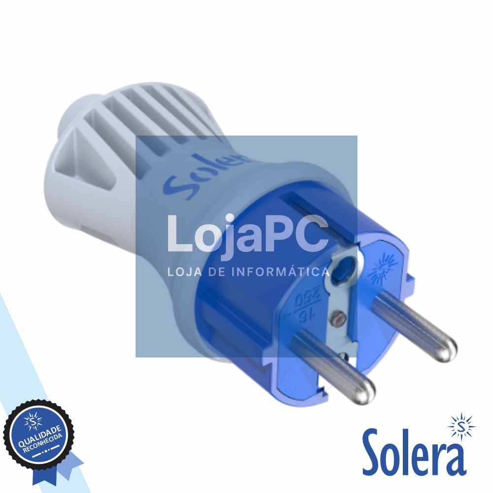 Ficha Schuko Macho 16a/250v IP44 Branco SOLERA