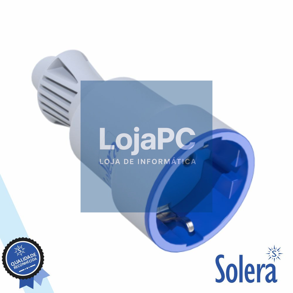 Ficha Schuko Fêmea 16A/250V Branco SOLERA