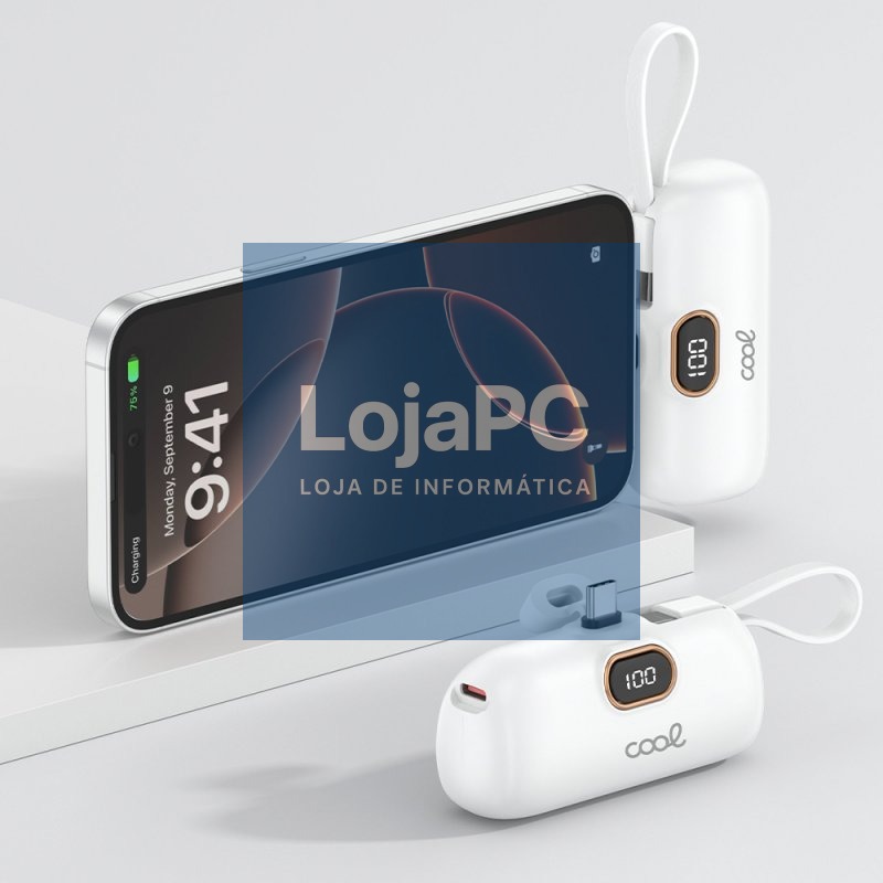 External Battery Power Bank 5000 mAh COOL Capsule White — imagem 3