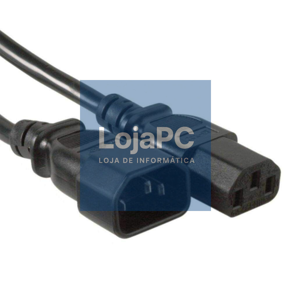 Cabo Alimentação IEC C13 Macho / C14 Fêmea 3G1.5mm 1.8m