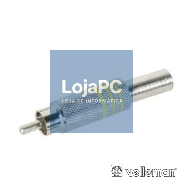 FICHA RCA MACHO METALIZADA AMARELO VELLEMAN