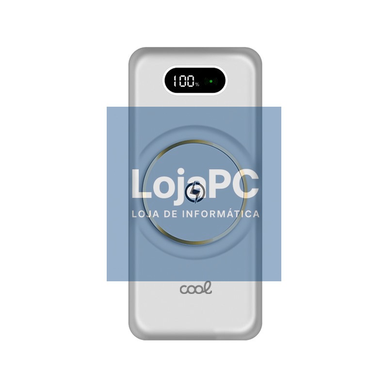 External Battery Universal Power Bank 10,000 mAh + Qi Wireless Charging (4 connections) White — imagem 3