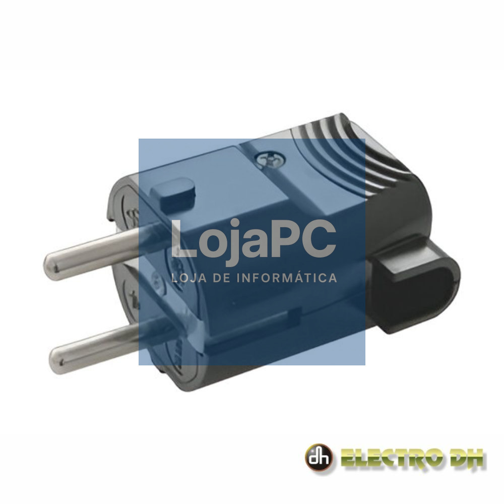 Ficha Schuko Macho 16A/250V Preta Edh