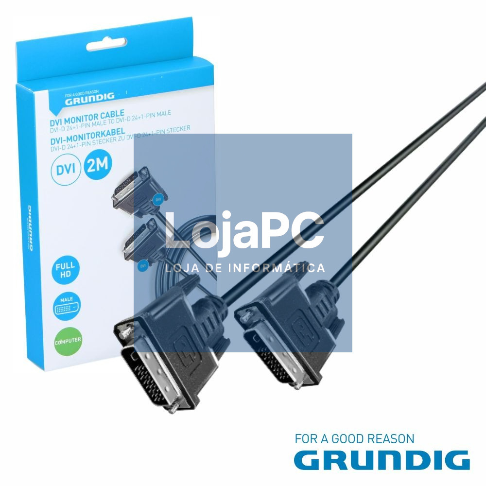 Cabo DVI-D Macho / DVI-D Macho Dual Link 2m GRUNDIG