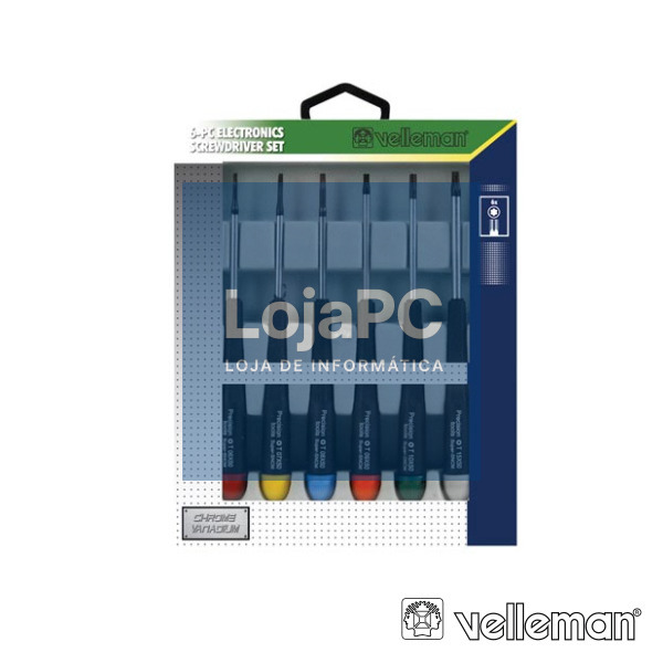 CONJUNTO DE 6 CHAVES HEXAGONAIS VELLEMAN