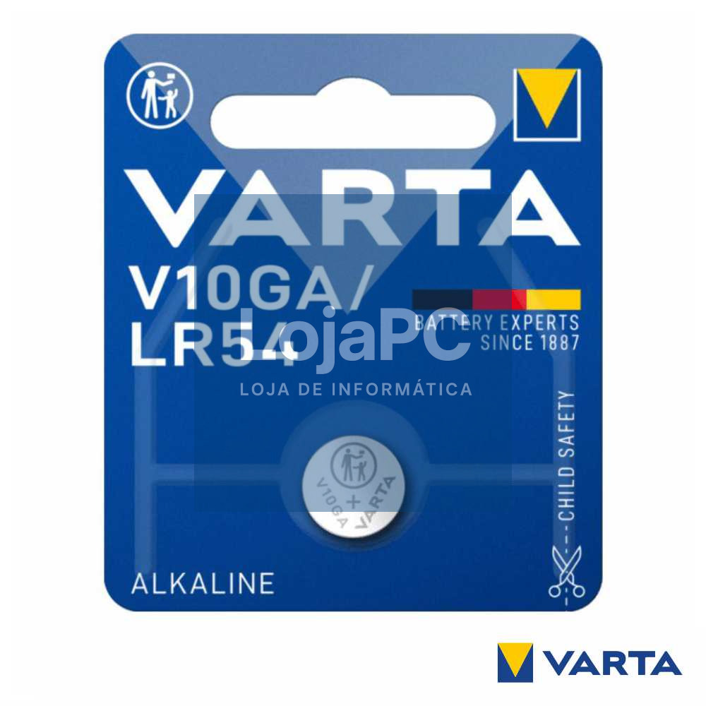 Pilha Alcalina Botão LR54/V10GA 1.5V VARTA