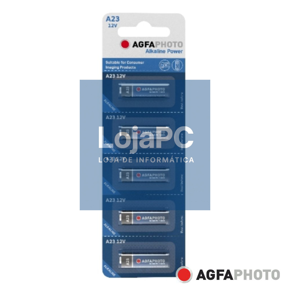 Pilha Alcalina LR23A/A23 12V 5x Blister POWER AGFAPHOTO