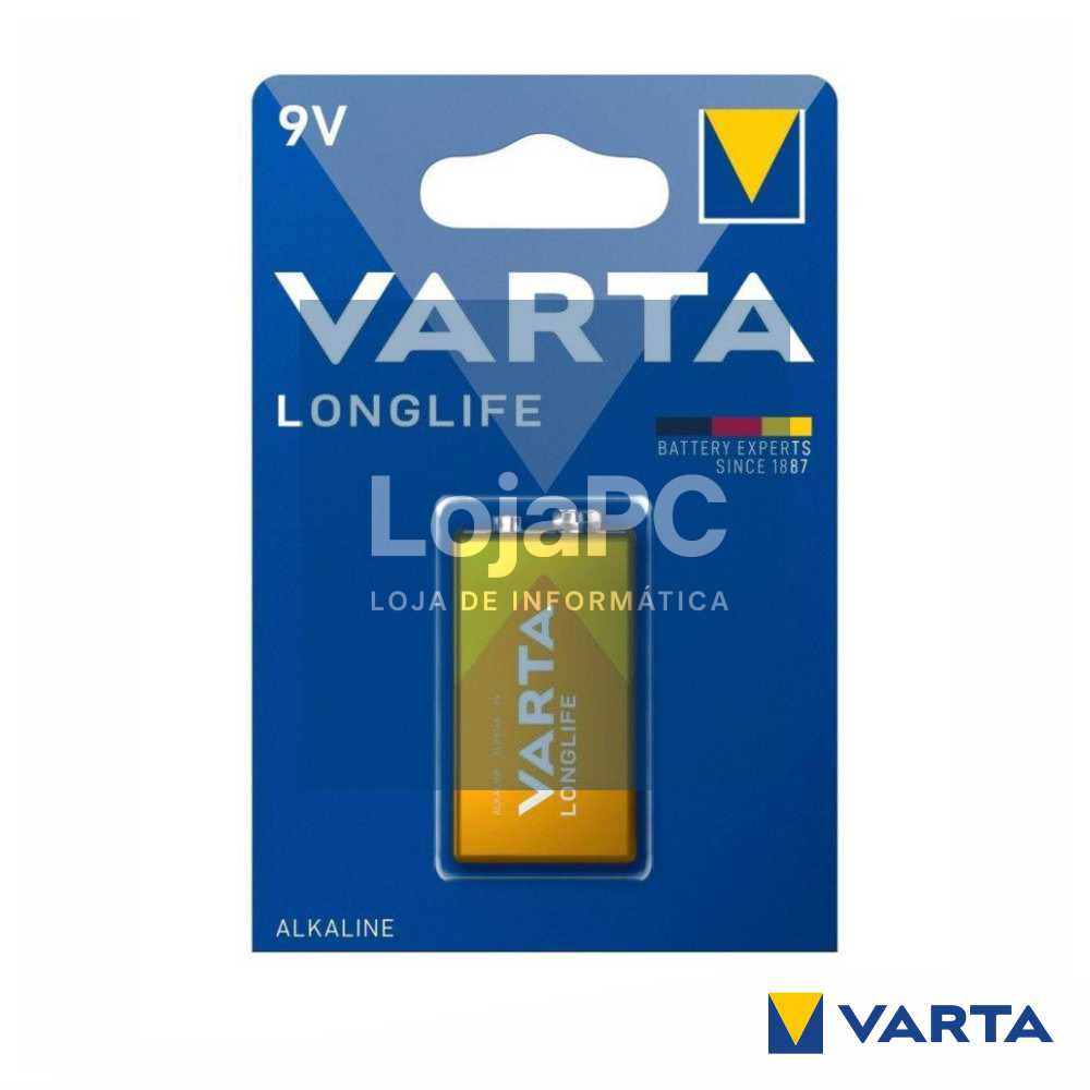 Pilha Alcalina 9V/6LR61 Longlife VARTA