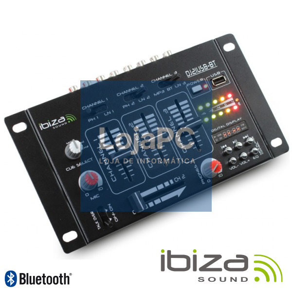 MESA DE MISTURA 4 CANAIS 7 ENTRADAS USB/BT IBIZA