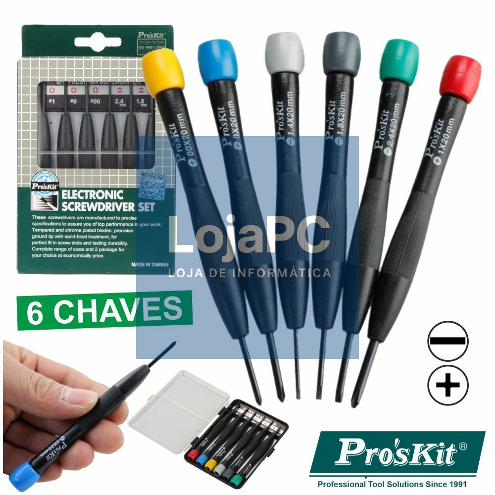CONJUNTO DE 6 CHAVES DE PRECISÃO PROSKIT